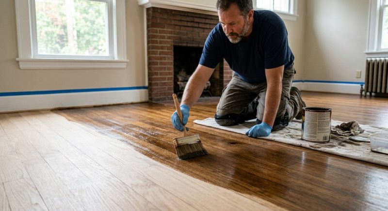 Maple Floor Staining in Kansas City, KS